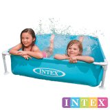 INTEX(インテックス)長方形ミニフレームプールKF122【 122 × 122 × 30 cm】Mini Frame Pool Blue