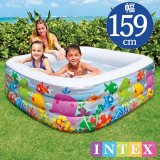 画像: INTEX(インテックス)長方形アクエリアムプールAQ159【 159 × 159 × 50 cm】Swim Center Clearview Aquarium Pool 