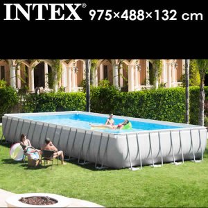 画像: INTEX(インテックス)長方形ウルトラフレームプールUMP163252【 975 × 488 × 132 cm】Ultra Frame Pool セット